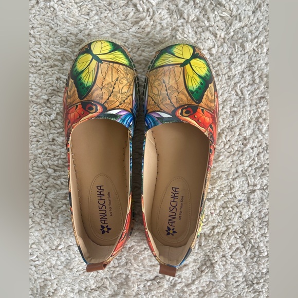 ARTISAN LEATHER ESPADRILLE LOAFER Size 8 New - Picture 3 of 12